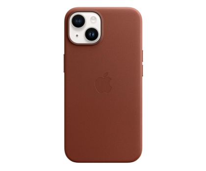 Etui do telefonów APPLE do iPhone 14 Leather Case with MagSafe - Umber